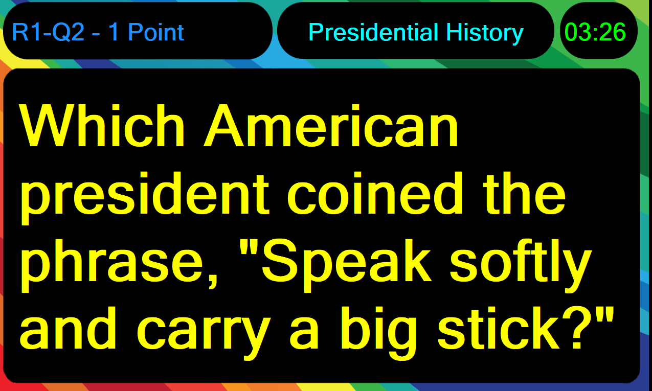 Quizzly game screen showing a question in play